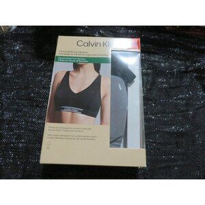 Calvin Klein PACK OF 2 Lightly Lined Bralettes Sz Medium Viscose made of Bamboo